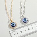 new original Turkish eye necklace point diamond round blue eyes pendant necklace sweater chain jewelrypicture8