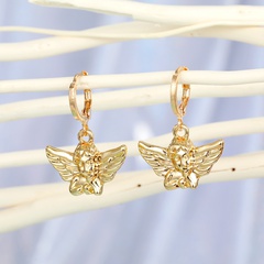 fashion jewelry Cupid earrings alloy angel earrings small hoop earrings wholesale