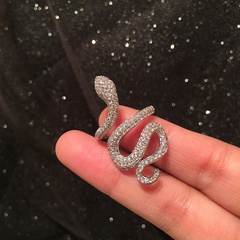 Snake ring niche design Japanese light luxury opening adjustable personality creative exaggerated index finger ring wholesale
