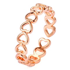 Nuevo anillo de moda joyería metal creativo cobre galvanoplastia anillo ajustable damas hueco amor anillo