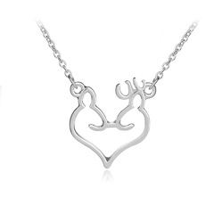 women's necklace wholesale Christmas gifts small antlers small fresh literary fan elf elk horn clavicle chain