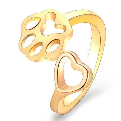 explosion models ring simple dog claw ring creative hollow out love dog claw opening ring tail ring wholesale's discount tags