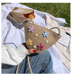 bolso pequeño tejido verano nuevo bolso de mujer moda coreana el bolso de mensajero del hombro bolso de cubo de paja fresca al por mayor nihaojewelry