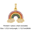 necklace thick chain necklace rainbow pendant necklace colorful zircon Hiphop necklace wholesalepicture25