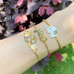 Bracelet Chinese style zodiac Shenlong bracelet colorful diamond bracelet adjustable girl bracelet wholesale
