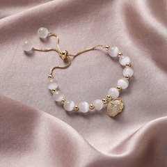 Bracelet oeil de chat simple bracelet coréen pour femme en gros micro incrusté de zircon bracelet réglable bracelet
