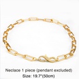 necklace thick chain necklace rainbow pendant necklace colorful zircon Hiphop necklace wholesalepicture27