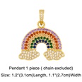 necklace thick chain necklace rainbow pendant necklace colorful zircon Hiphop necklace wholesalepicture31