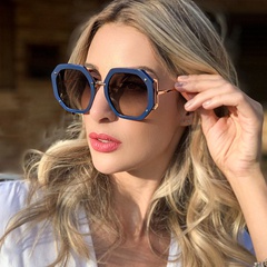 95243 neue Mode polygonale Sonnenbrille Damenmode europäische und amerikanische Brille Sonnenbrille sunglasses