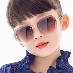 New cut-edge frameless polygonal children's sunglasses irregular new fashion colorful boys and girls sunglasses  wholesale nihaojewelry