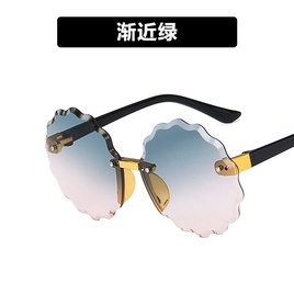 Round wave flower childrens sunglasses frameless trim new fashion boys and girls colorful kids sunglassespicture20
