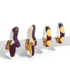 fashion niche earrings personality star earrings girls color zircon earrings set wholesale nihaojewelry