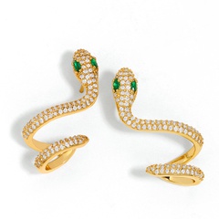 fashion creative micro-set zircon snake earrings girls earrings simple temperament snake earrings wholesale nihaojewelry