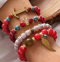 fashion trend simple and versatile multi-layer bead temperament bracelet wholesale nihaojewelry