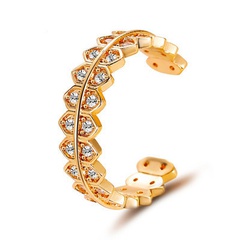 nouveau anneau triangle zircon anneau personnalisé gear design sens ouverture réglable queue anneau anneau en gros nihaojewelry