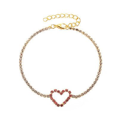 Nueva pulsera simple pulsera en forma de corazón de las señoras personalidad hueca amor pulsera joyería al por mayor nihaojewelry's discount tags
