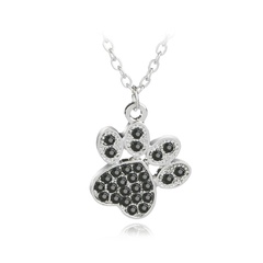 collier d'explosion mode mignon personnalité animal de compagnie chien griffe diamant pendentif collier clavicule chaîne accessoires en gros nihaojewelry