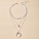 personnalit accessoires de mode cornes lune poisson os collier de diamants Boho collier multicouche en gros nihaojewelrypicture12