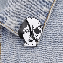 new stylish brooch retro punk skull series sexy goddess oil drop brooch denim bag accessories wholesale nihaojewelry
