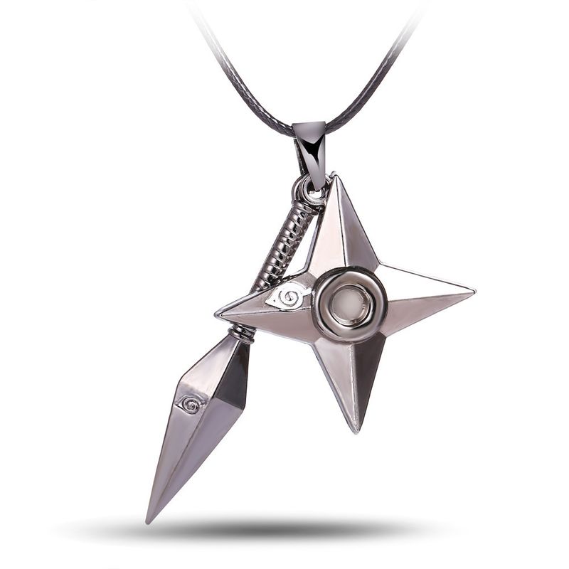 fashion explosion necklace anime jewelry naruto shuriken pendant necklace online games same paragraph chain clavicle chain wholesale nihaojewelry