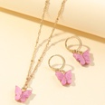 explosive accessories multicolor butterfly necklace earring set temperament small butterfly jewelry wholesale nihaojewelrypicture54