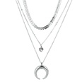 personnalit accessoires de mode cornes lune poisson os collier de diamants Boho collier multicouche en gros nihaojewelrypicture15