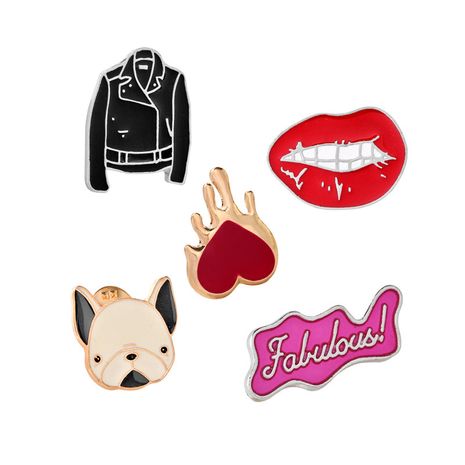 mode explosion modèles broche dessin animé créatif mignon chien aimant vêtements lèvres rouges broche vêtements accessoires sacs accessoires en gros nihaojewelry's discount tags