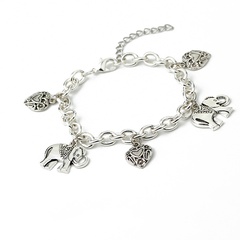 bracelet de mode femmes rétro sculpté amour éléphant pendentif bracelet bracelet de cheville dames bijoux en gros nihaojewelry