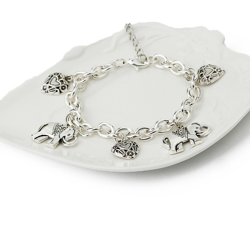 Bijoux Fantaisie Bracelets | Bracelet De Mode Femmes Rtro Sculpt Amour Lphant Pendentif Bracelet Bracelet De Cheville Dames Bijoux En Gros Nihaojewelry - PC45679