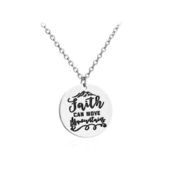 fashion explosion letter necklace Faith can move mountain range faith mountain necklace wholesale nihaojewelry