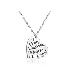 explosion models lettering letters It Takes a big to teach little minds love necklace wholesale nihaojewelry