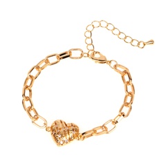 new accessories fashion cold wind retro bracelet hip-hop heart-shaped thick chain bracelet wholesale nihaojewelry