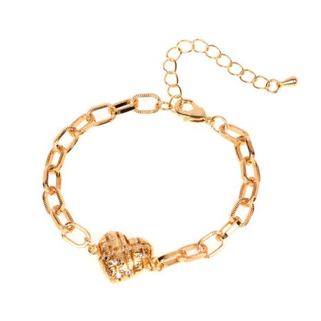 new accessories fashion cold wind retro bracelet hip-hop heart-shaped thick chain bracelet wholesale nihaojewelry's discount tags