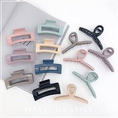South Korea Morandi color large size clip simple and elegant temperament shower tray hair back hairpin clip wholesale nihaojewelry