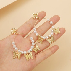 personality handmade pearl butterfly earrings popular trend insect earrings jewelry wholesale nihaojewelry