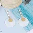 Koreanstyle geometric round alloy shell earrings fashion trend wholesale nihaojewelrypicture9