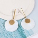 Koreanstyle geometric round alloy shell earrings fashion trend wholesale nihaojewelrypicture10