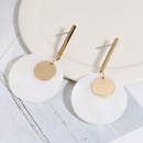 Koreanstyle geometric round alloy shell earrings fashion trend wholesale nihaojewelrypicture12