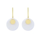 Koreanstyle geometric round alloy shell earrings fashion trend wholesale nihaojewelrypicture13