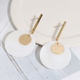Koreanstyle geometric round alloy shell earrings fashion trend wholesale nihaojewelrypicture14
