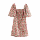 new Summer French Short Style Design Flower Print Puff Sleeve Dress wholesale nihaojewelry NHAM219657picture16