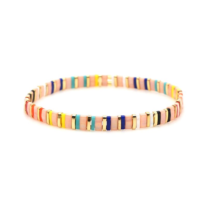 rainbow style fashion beach bohemian bracelet imported tila beaded jewelry wholesale nihaojewelry