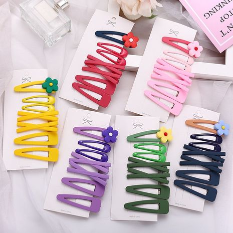 flower avocado cute side clip girl bangs flower hair clip color water drop clip wholesale nihaojewelry NHYI220236's discount tags