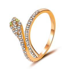 best-selling hand jewelry temperament flash diamond full diamond snake ring delicate zircon open ring explosion accessories wholesale nihaojewelry