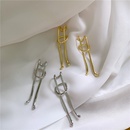 new tide earrings exaggerated personality design gold retro long ear clips pierced ears wholesale nihaojewelrypicture9