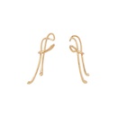 new tide earrings exaggerated personality design gold retro long ear clips pierced ears wholesale nihaojewelrypicture12