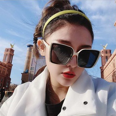 Gafas de sol de montura grande para mujer Gafas de sol planas de la calle coreana Gafas de sol de moda Gafas de sol decorativas retro Venta al por mayor nihaojewelry