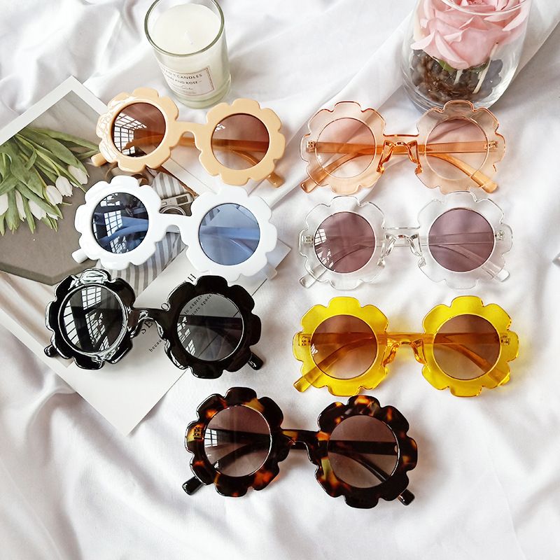 Moda coreana moda infantil pequeas flores gafas de sol moda beb lindo modelos gafas de sol gafas nios y nias gafas de sol de personalidad al por mayor nihaojewelry