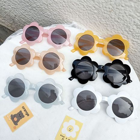 Baby flower sunglasses children decoration sunglasses tide cute young children sun glasses  wholesale nihaojewelry's discount tags