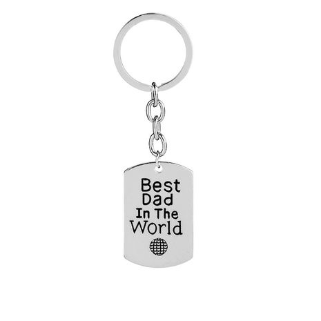 explosion key chain letters Best dad the world Father's Day key chain Wish hot accessories wholesale nihaojewelry's discount tags